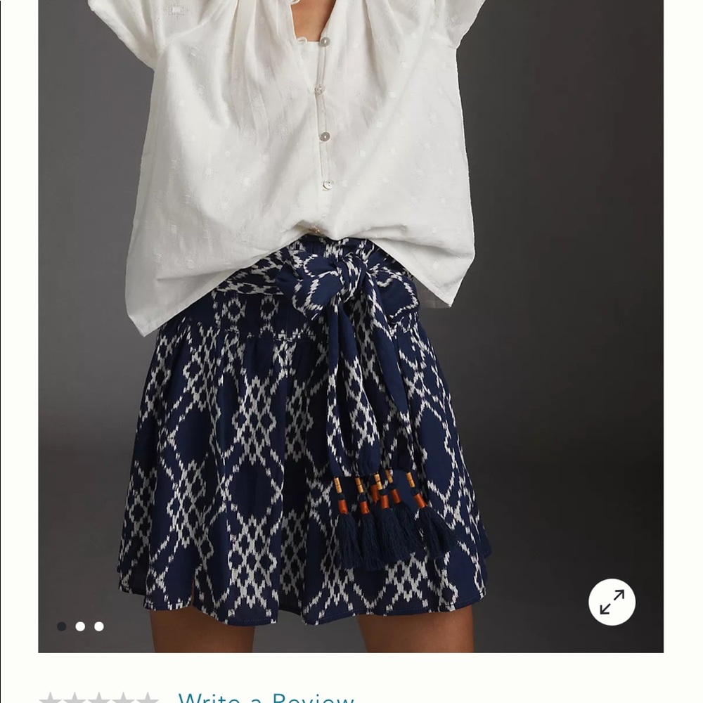 Anthropologie Rimbaud Tie-Waist Mini Skirt